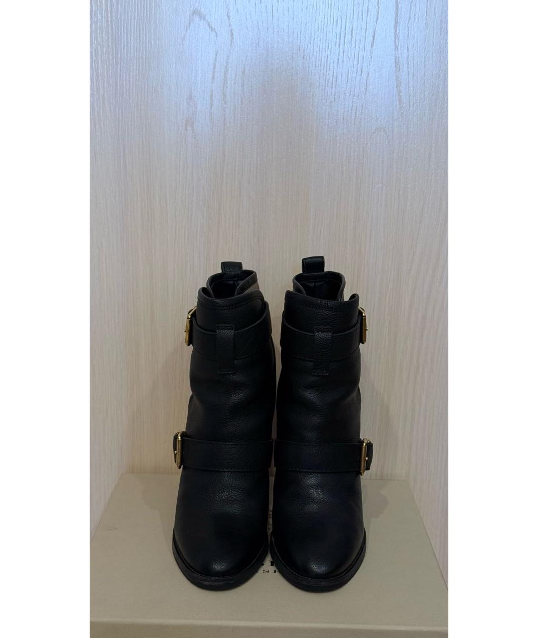 BURBERRY Черные кожаные ботинки, фото 2