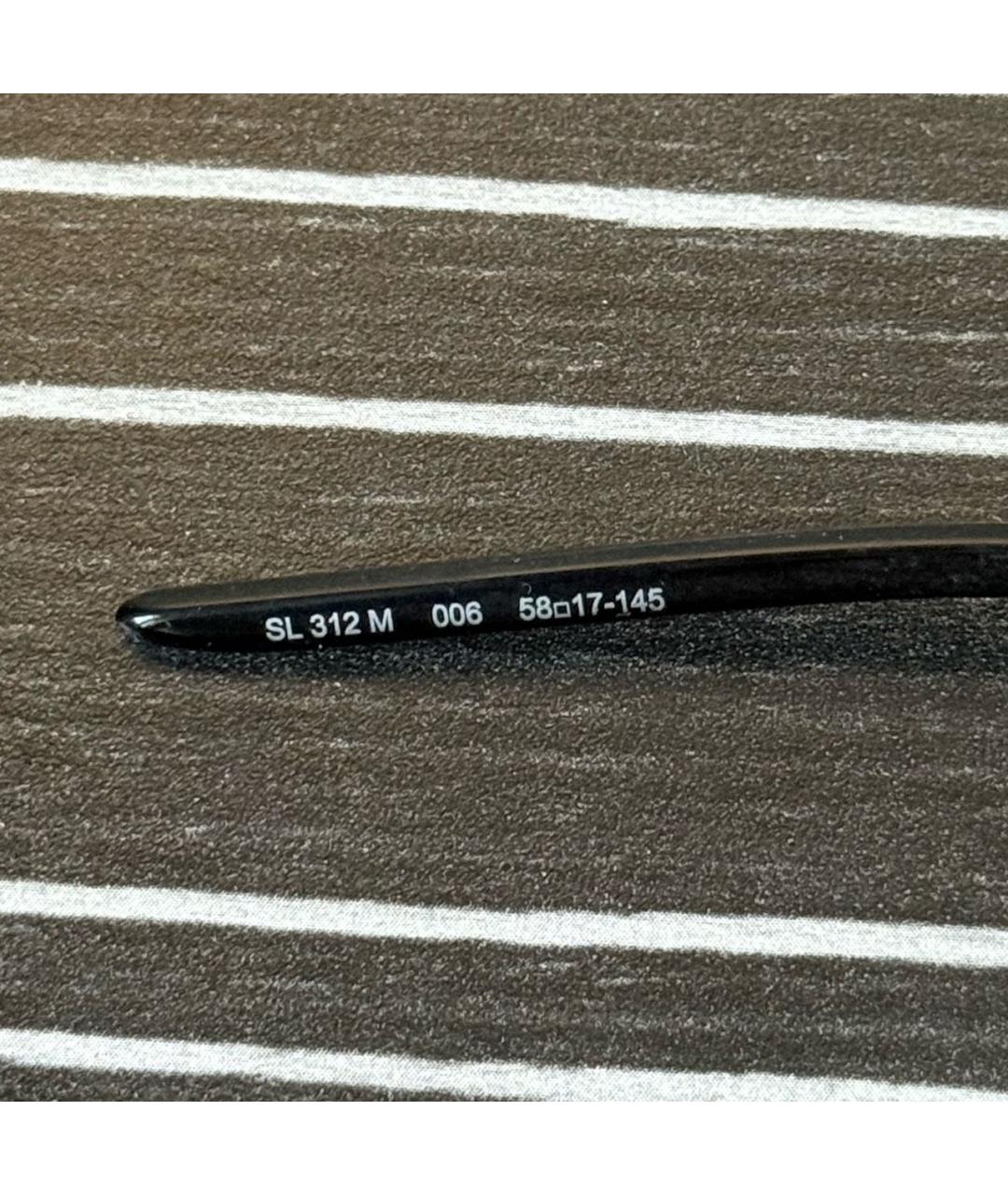 SAINT LAURENT Серебряные металлические солнцезащитные очки, фото 3