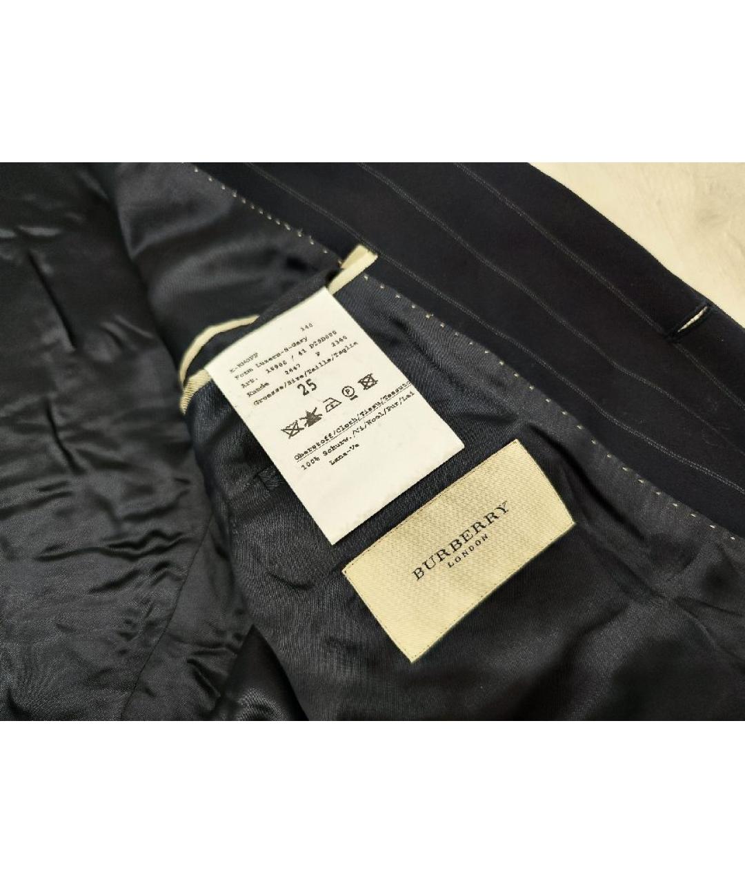 BURBERRY Темно-синий шерстяной пиджак, фото 5