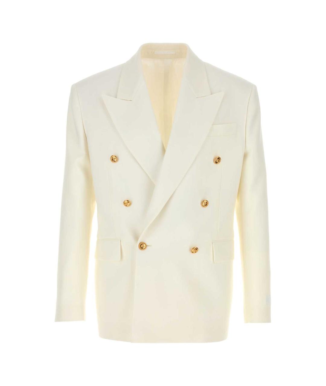 VERSACE Белый шерстяной пиджак, фото 1