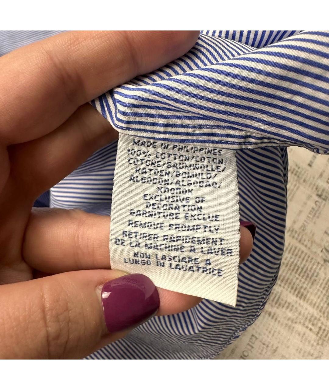 POLO RALPH LAUREN Синяя кэжуал рубашка, фото 5