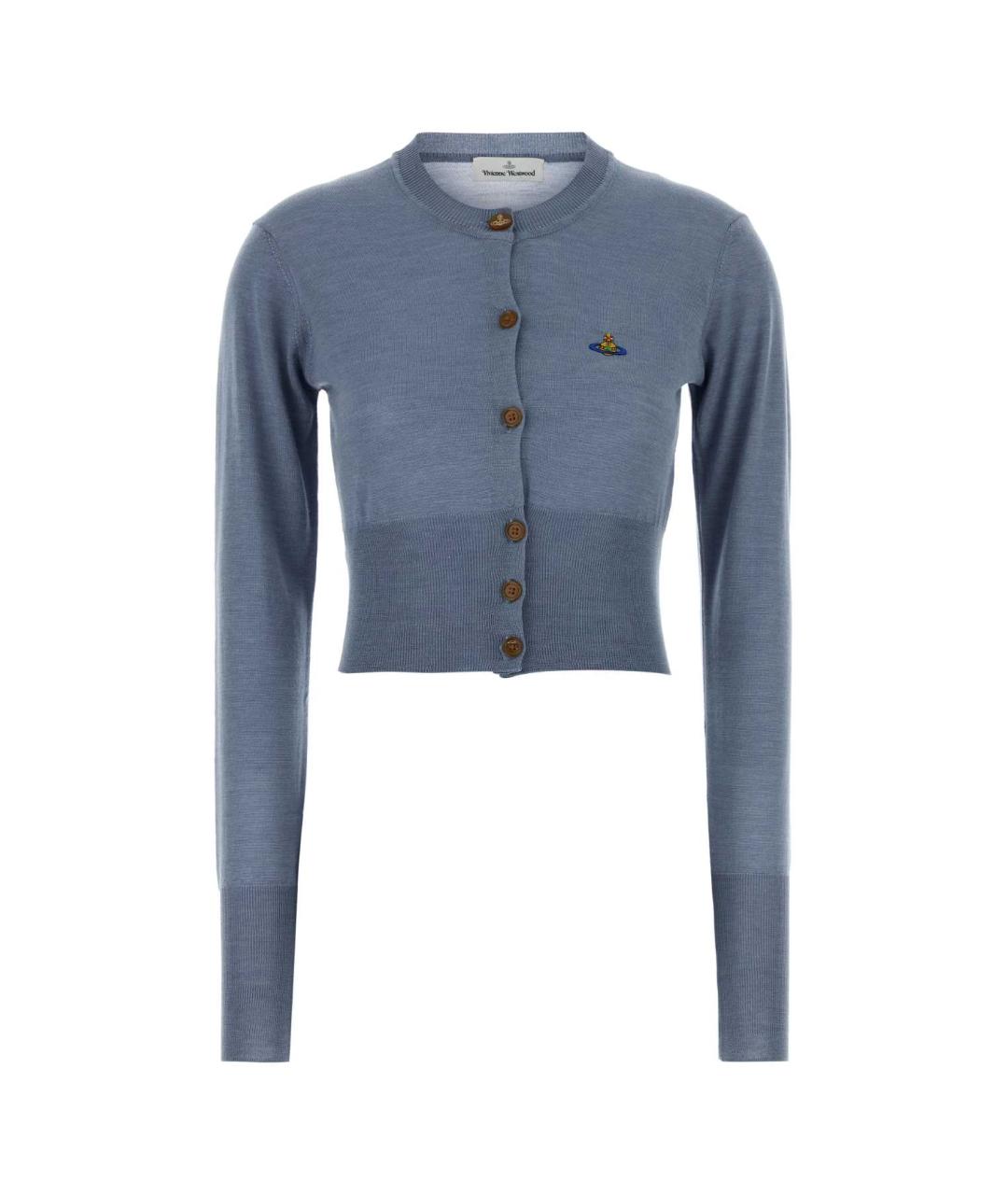 VIVIENNE WESTWOOD Голубой шерстяной кардиган, фото 1