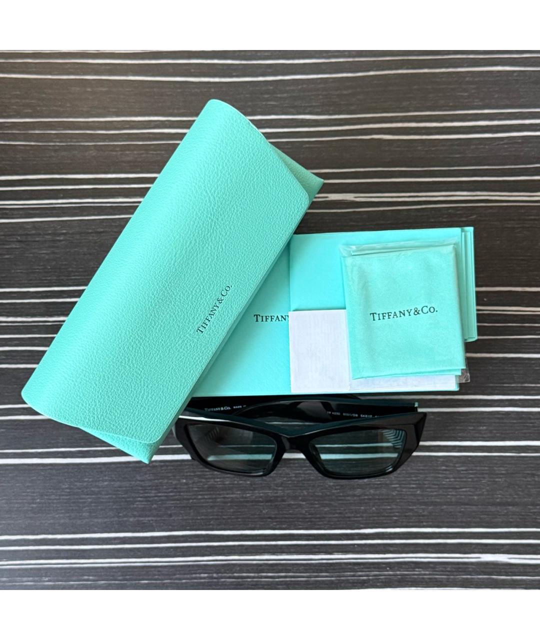 TIFFANY&CO Черные пластиковые солнцезащитные очки, фото 5