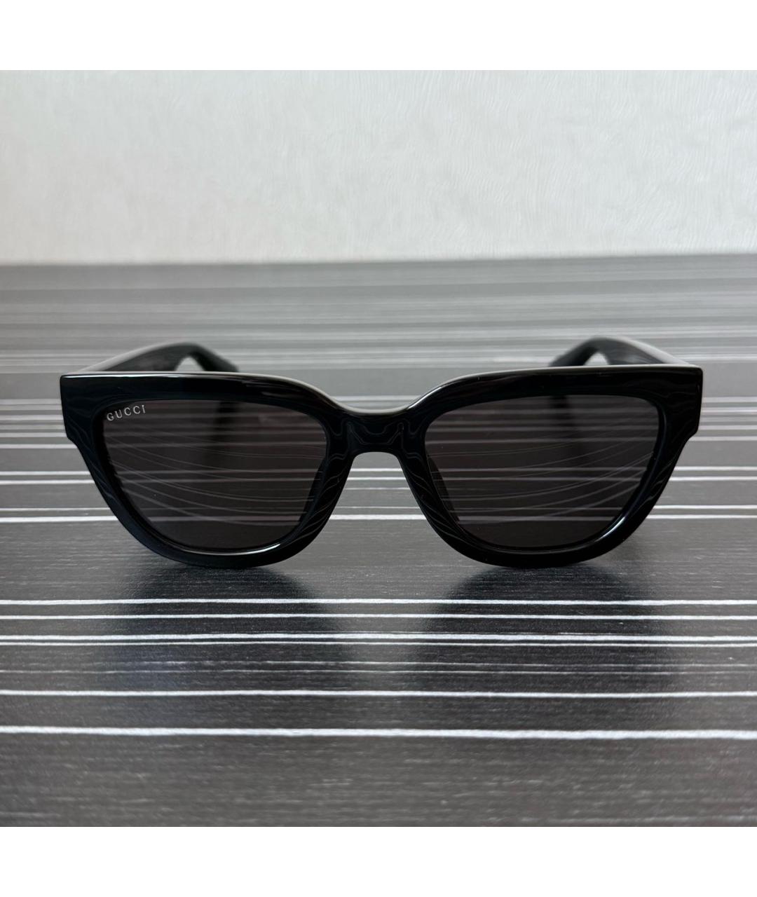GUCCI Черные пластиковые солнцезащитные очки, фото 8
