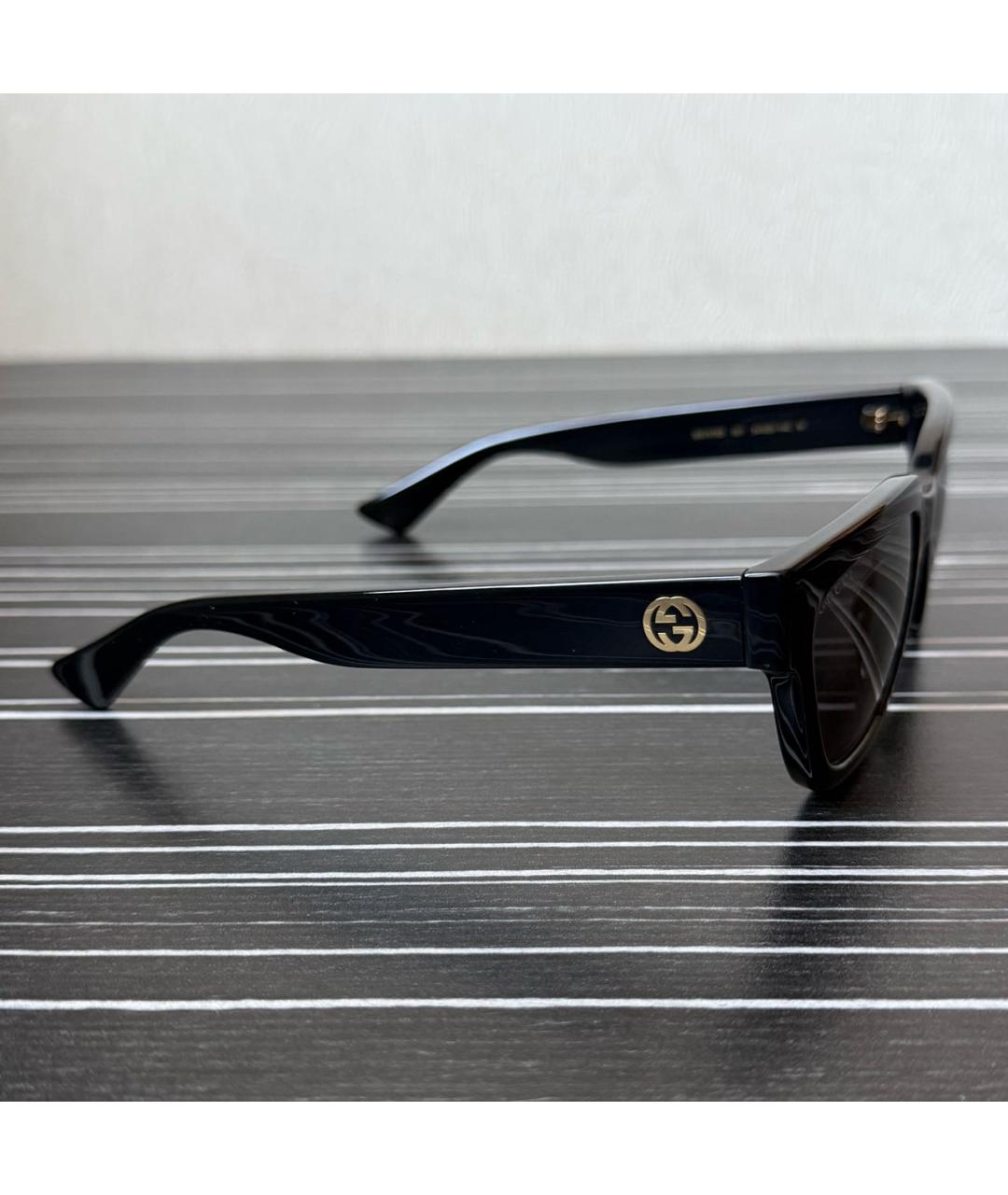 GUCCI Черные пластиковые солнцезащитные очки, фото 2