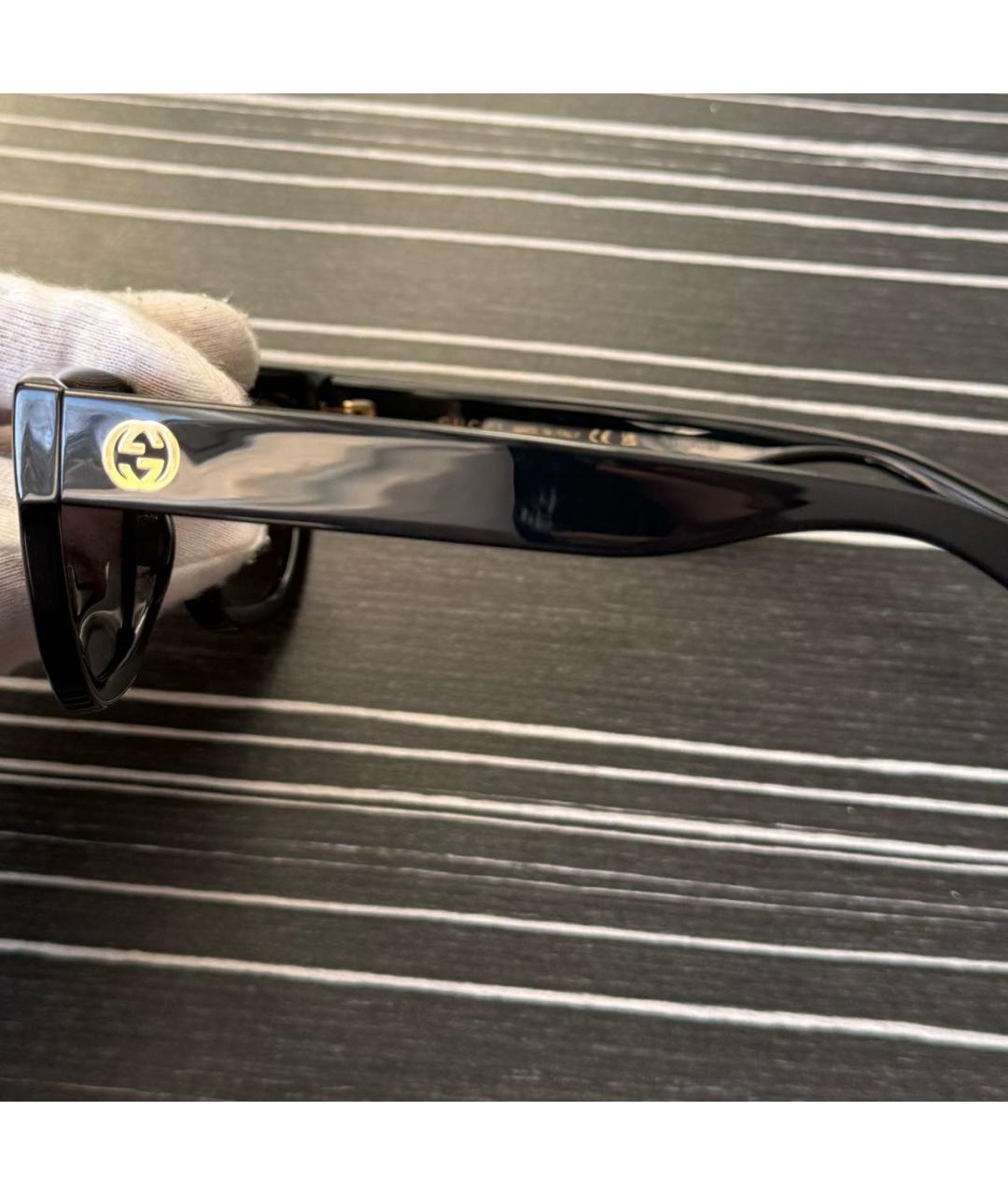 GUCCI Черные пластиковые солнцезащитные очки, фото 4