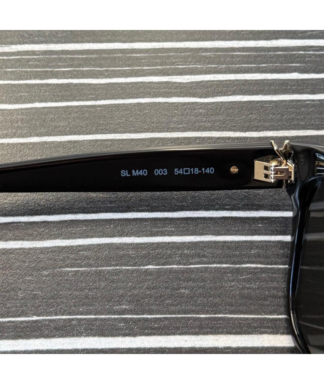 SAINT LAURENT Черные пластиковые солнцезащитные очки, фото 3