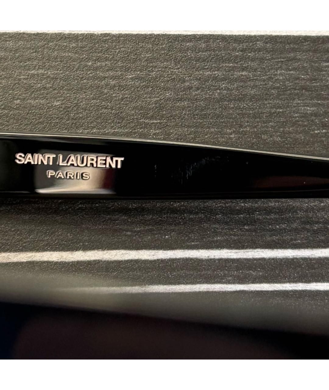 SAINT LAURENT Черные пластиковые солнцезащитные очки, фото 4