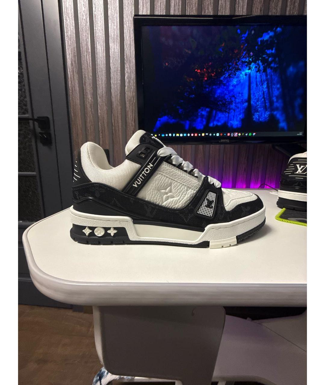 LOUIS VUITTON Белые кожаные кеды, фото 5