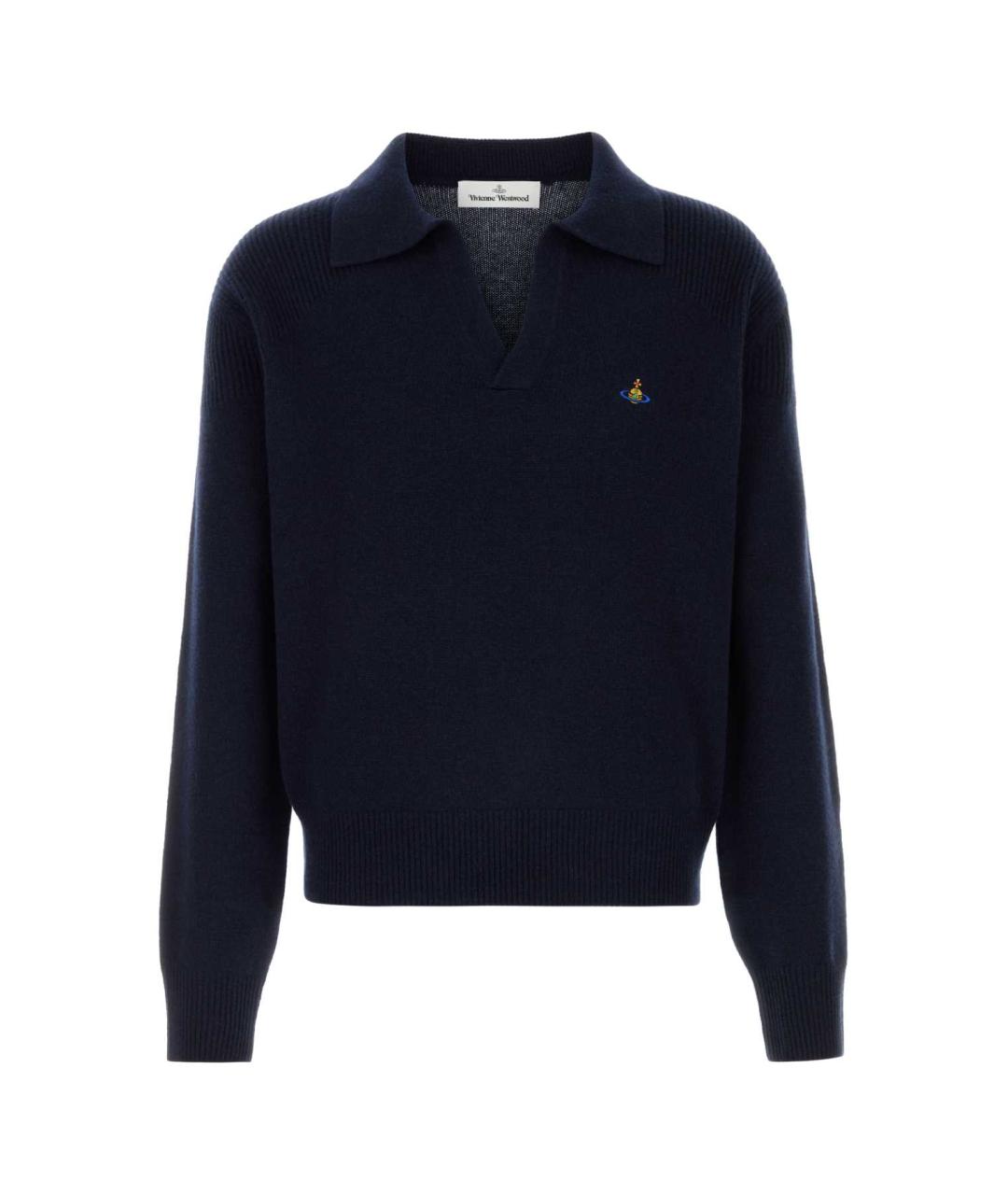 VIVIENNE WESTWOOD Синее поло с длинным рукавом, фото 1