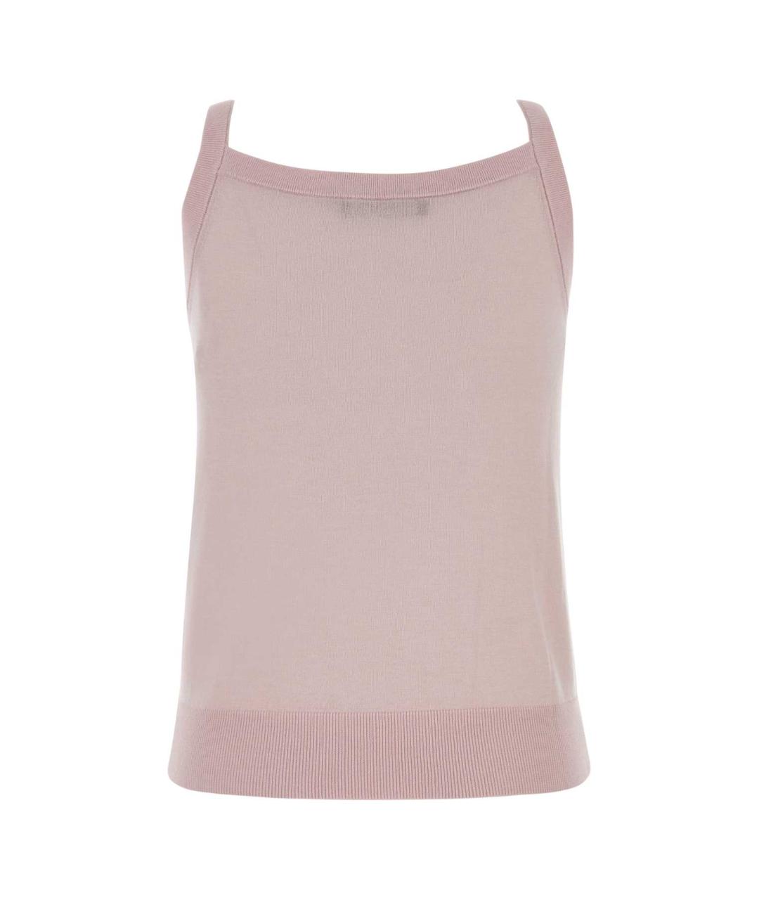 MAX MARA STUDIO Розовая шелковая майка, фото 2