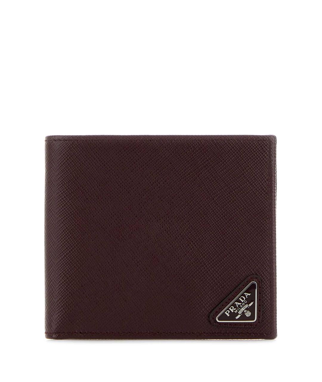 PRADA Бордовый кожаный кошелек, фото 1