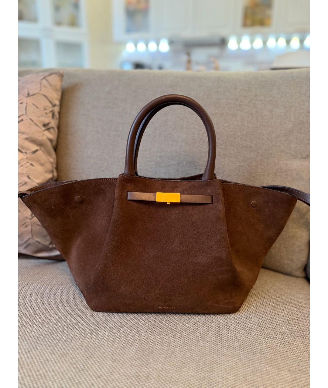 DEMELLIER Коричневая замшевая сумка тоут, фото 5