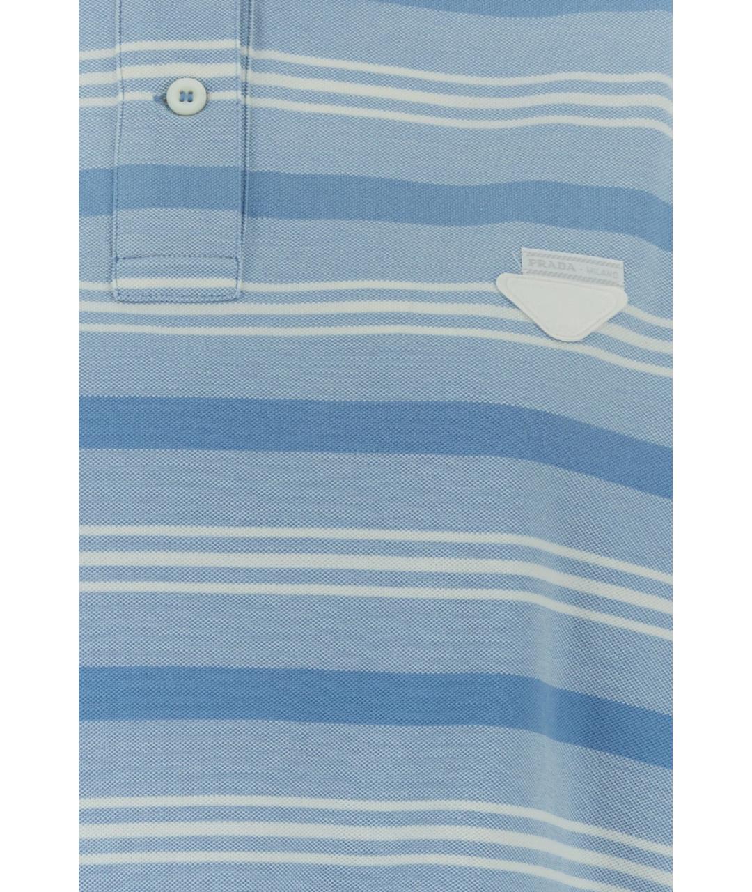PRADA Голубая хлопковая футболка, фото 3