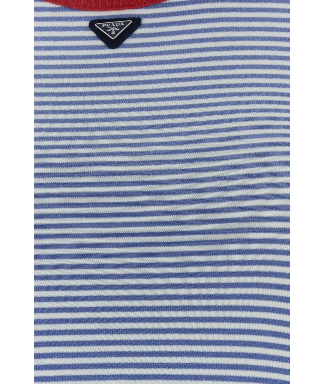PRADA Голубая хлопковая майка, фото 3