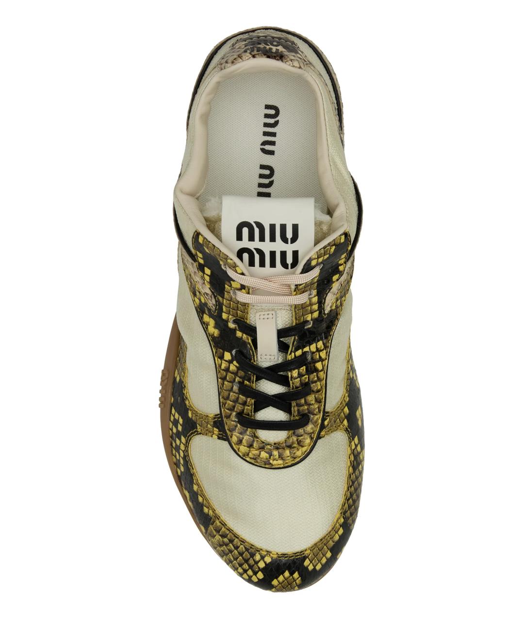 MIU MIU Мульти кожаные кроссовки, фото 4