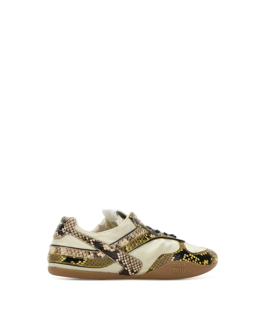 MIU MIU Мульти кожаные кроссовки, фото 3