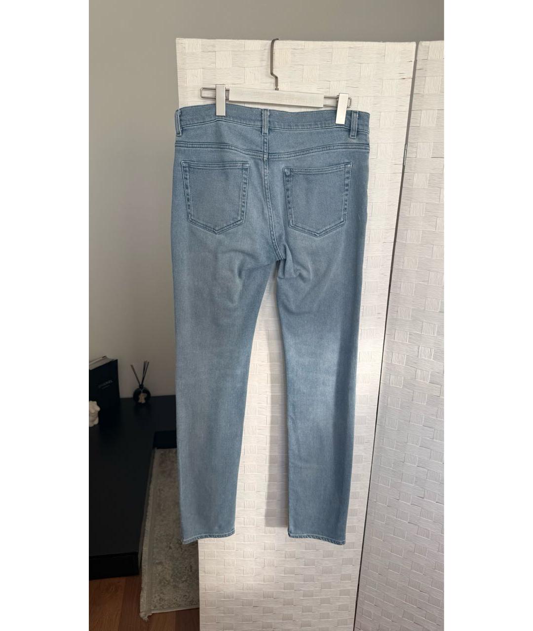 ACNE STUDIOS Голубые хлопко-эластановые джинсы скинни, фото 2