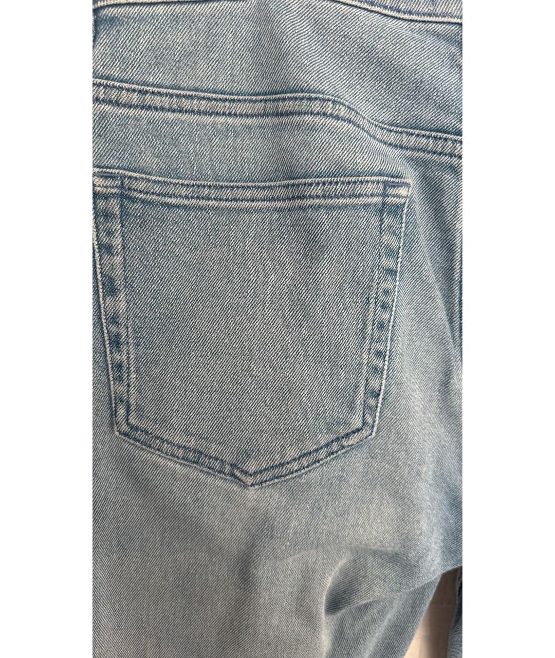 ACNE STUDIOS Голубые хлопко-эластановые джинсы скинни, фото 4