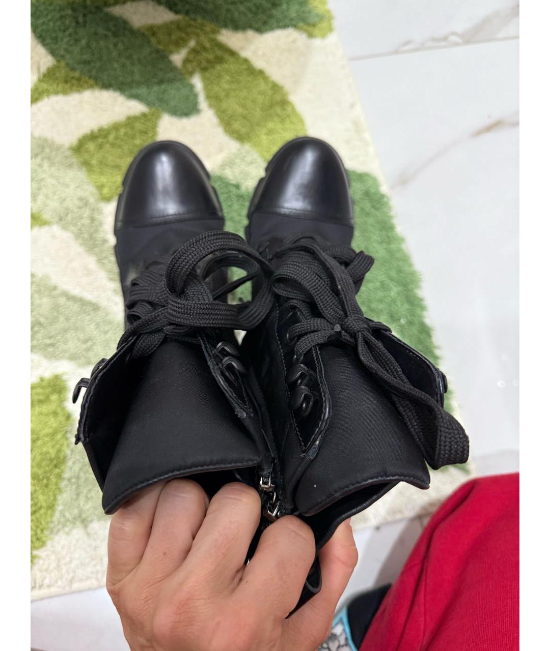 PRADA Черные текстильные ботильоны, фото 4