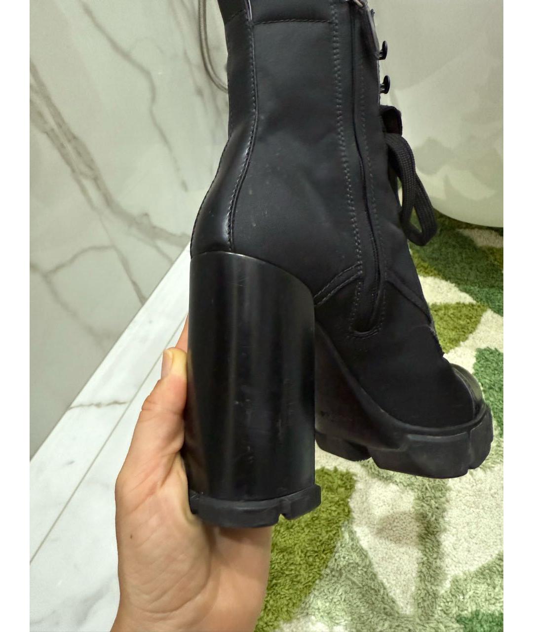 PRADA Черные текстильные ботильоны, фото 8