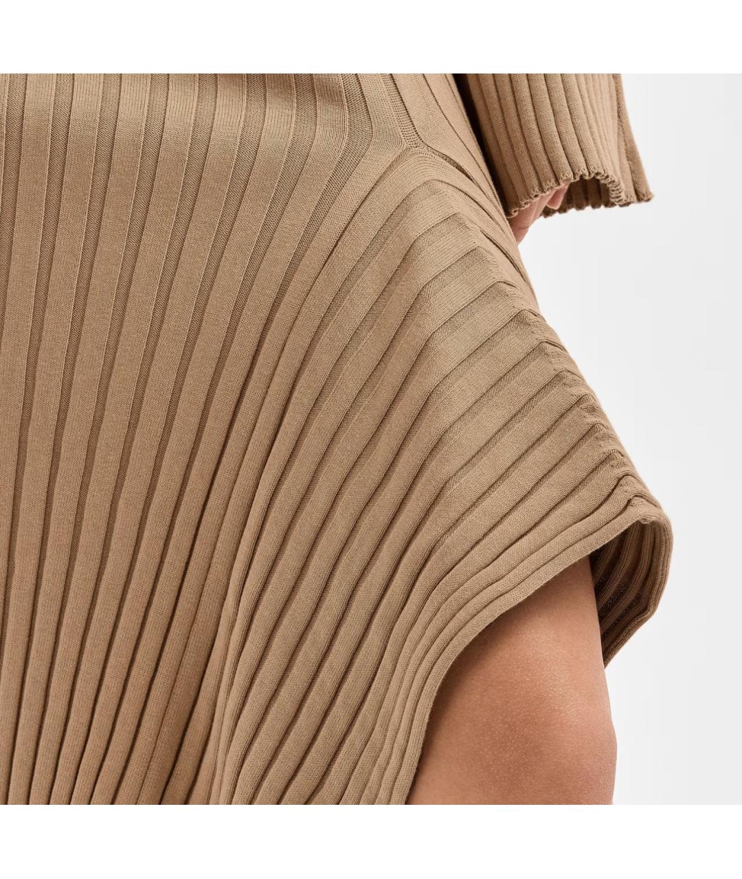 STELLA MCCARTNEY Бежевая хлопковая юбка миди, фото 5