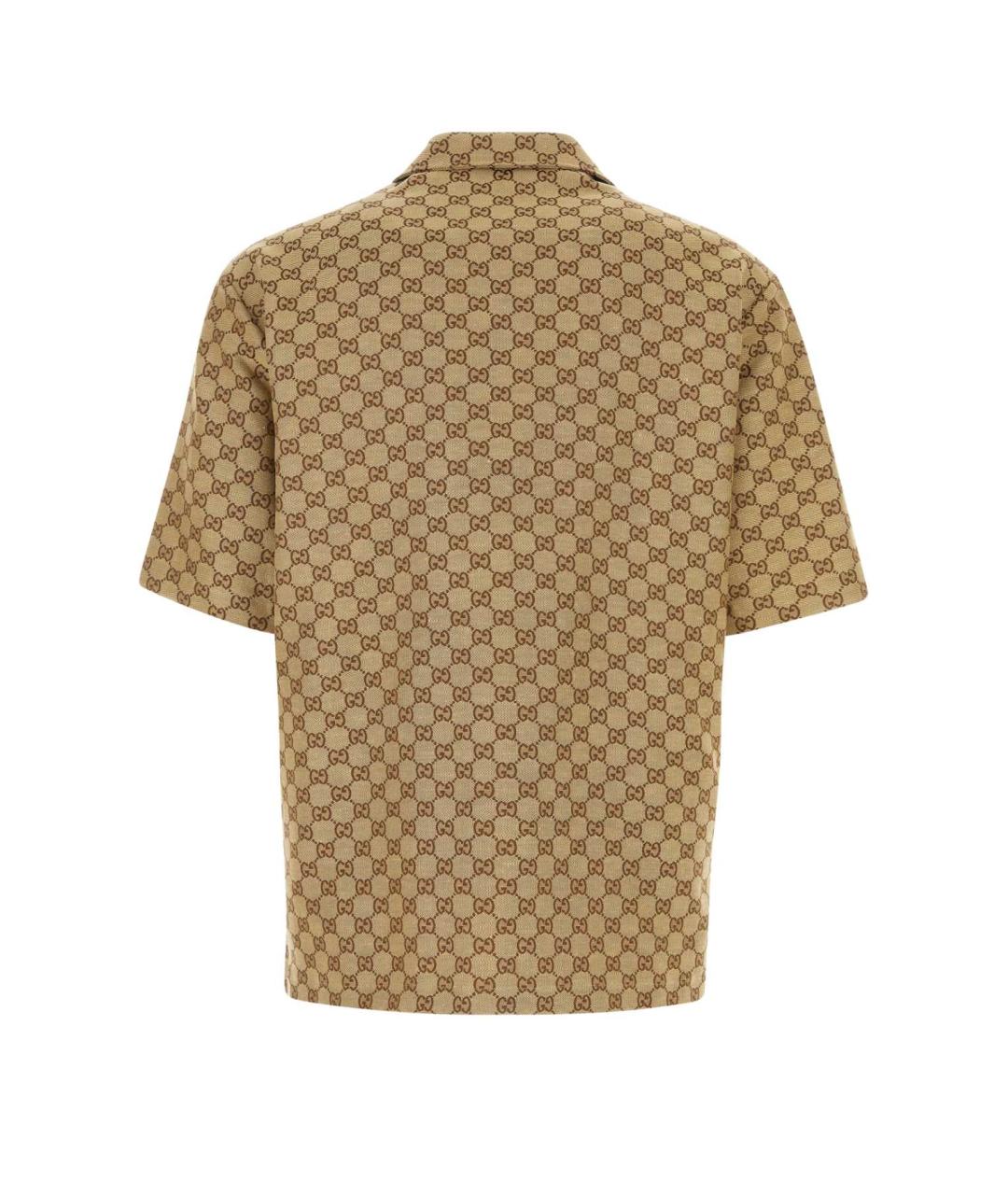 GUCCI Бежевая льняная кэжуал рубашка, фото 2