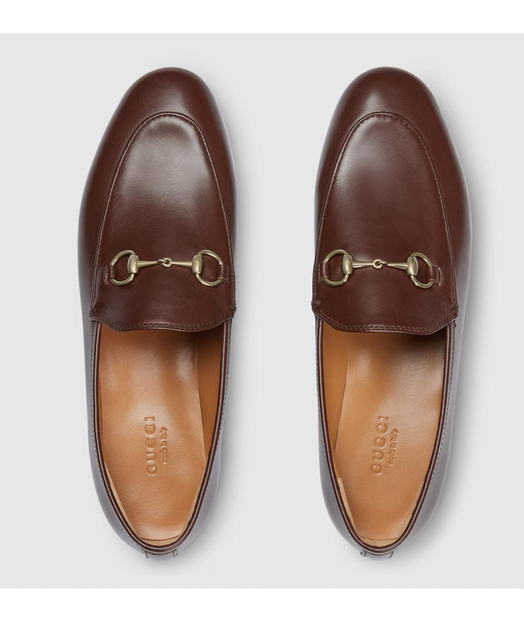 GUCCI Коричневые кожаные лоферы, фото 6