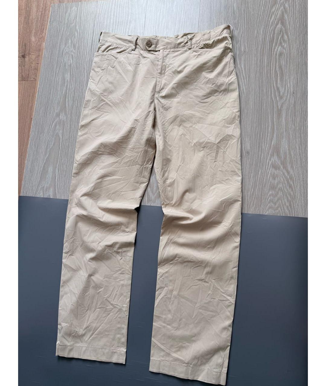 PAL ZILERI Бежевые хлопковые классические брюки, фото 3