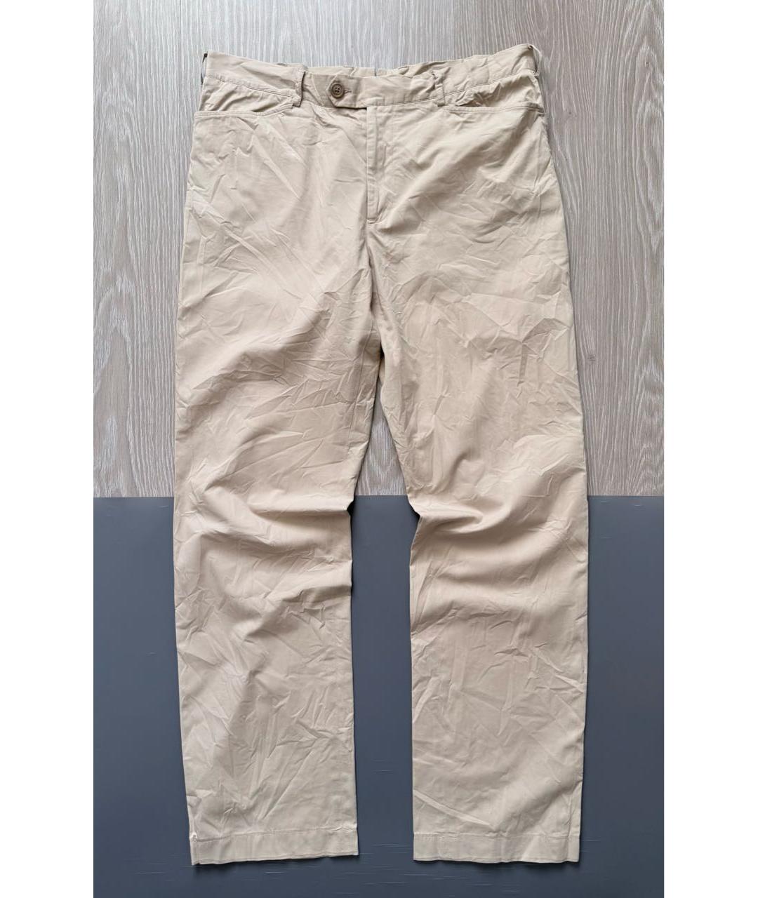 PAL ZILERI Бежевые хлопковые классические брюки, фото 2