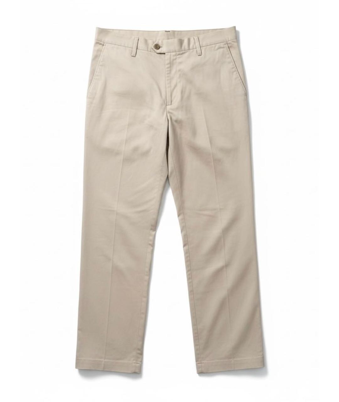 PAL ZILERI Бежевые хлопковые классические брюки, фото 1