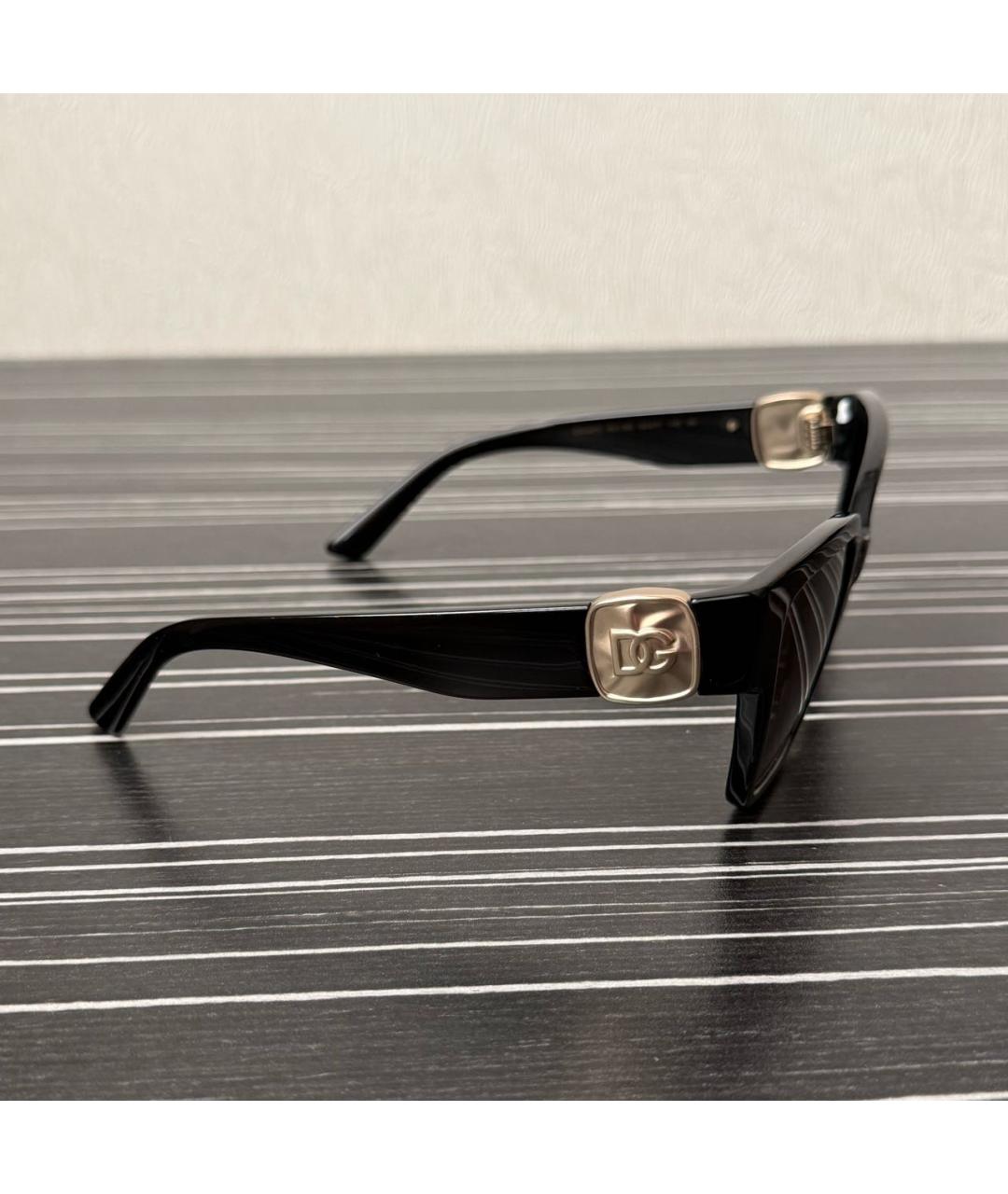 DOLCE&GABBANA Черные пластиковые солнцезащитные очки, фото 2