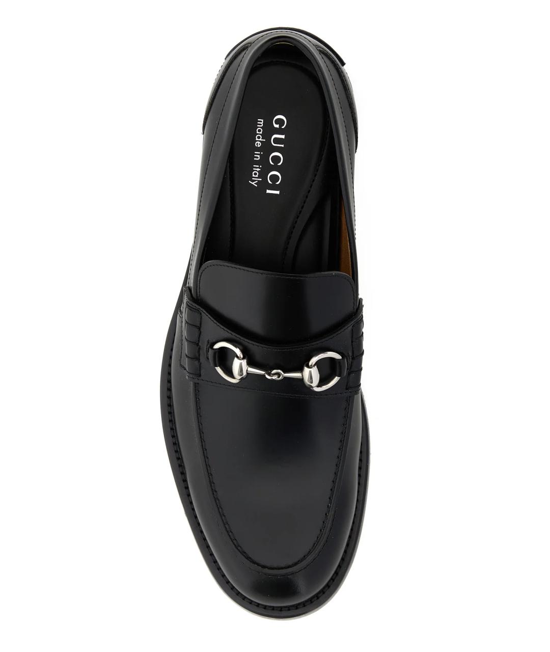 GUCCI Черные кожаные лоферы, фото 4