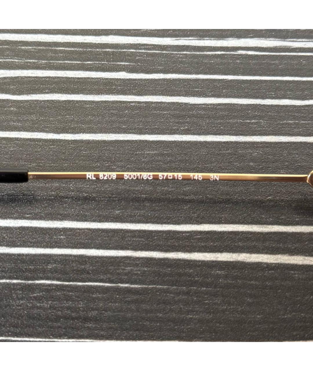 RALPH LAUREN Черные металлические солнцезащитные очки, фото 3