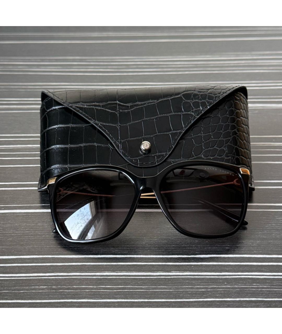 RALPH LAUREN Черные металлические солнцезащитные очки, фото 4
