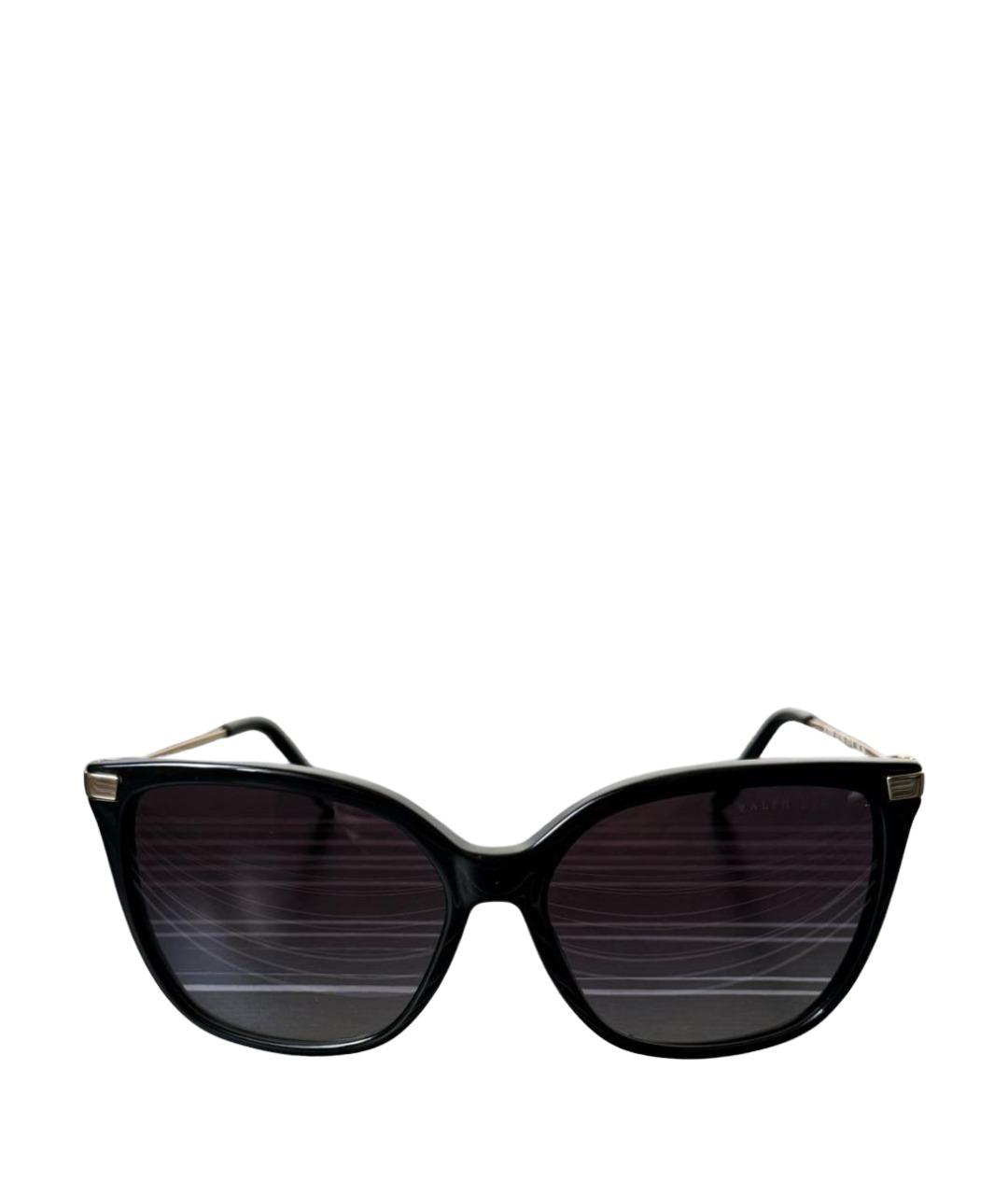 RALPH LAUREN Черные металлические солнцезащитные очки, фото 1