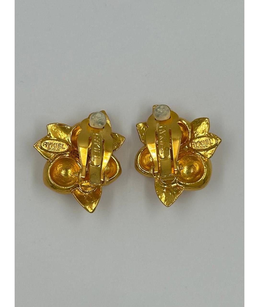 SONIA RYKIEL Золотые позолоченные клипсы, фото 2