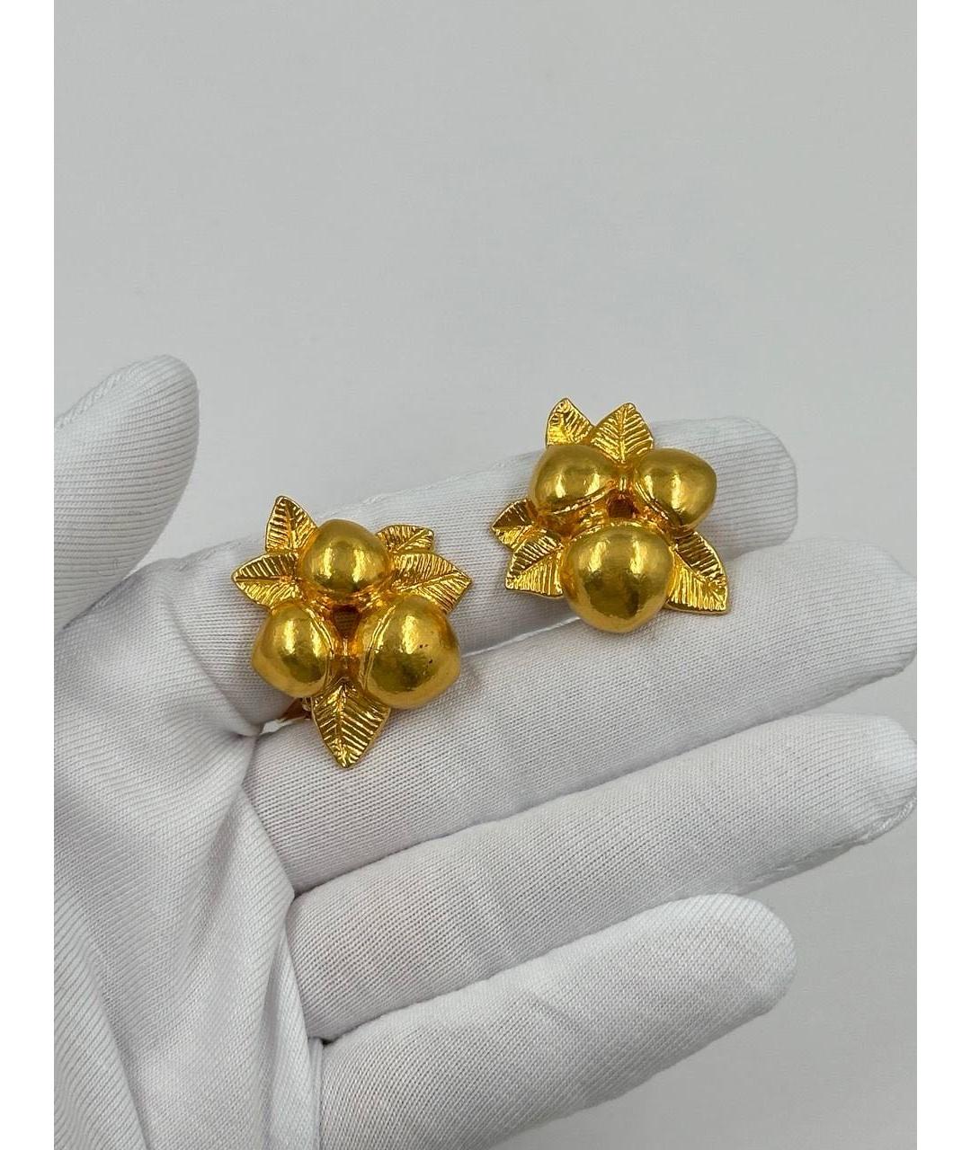 SONIA RYKIEL Золотые позолоченные клипсы, фото 4