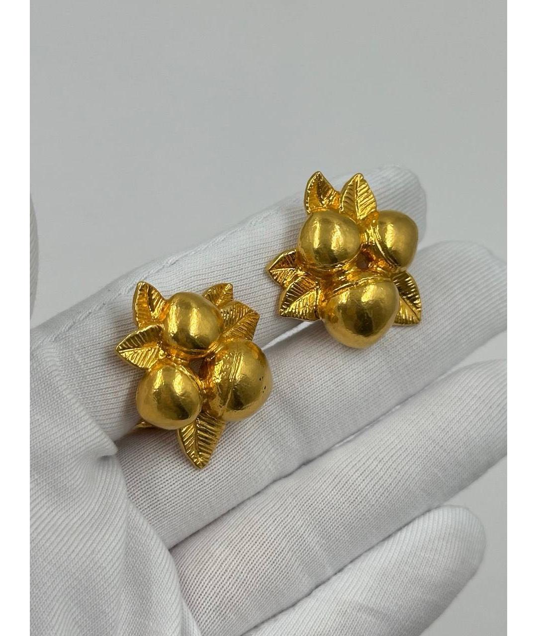 SONIA RYKIEL Золотые позолоченные клипсы, фото 5