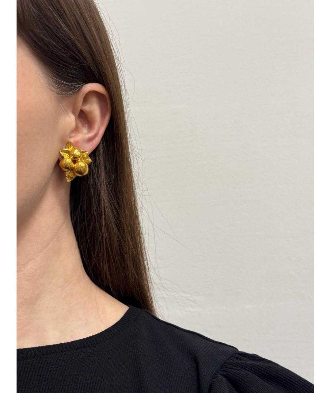 SONIA RYKIEL Золотые позолоченные клипсы, фото 6