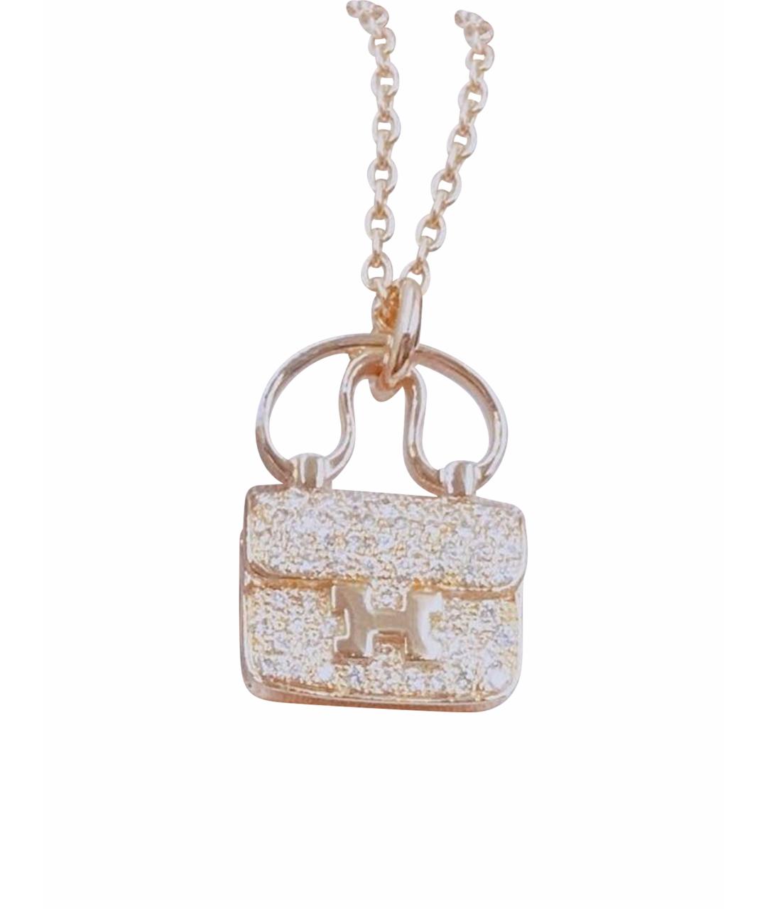 HERMES Розовое колье из розового золота, фото 1