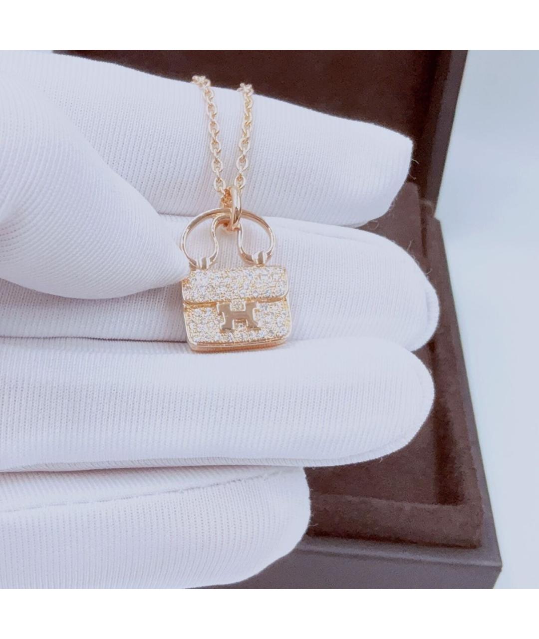 HERMES Розовое колье из розового золота, фото 2