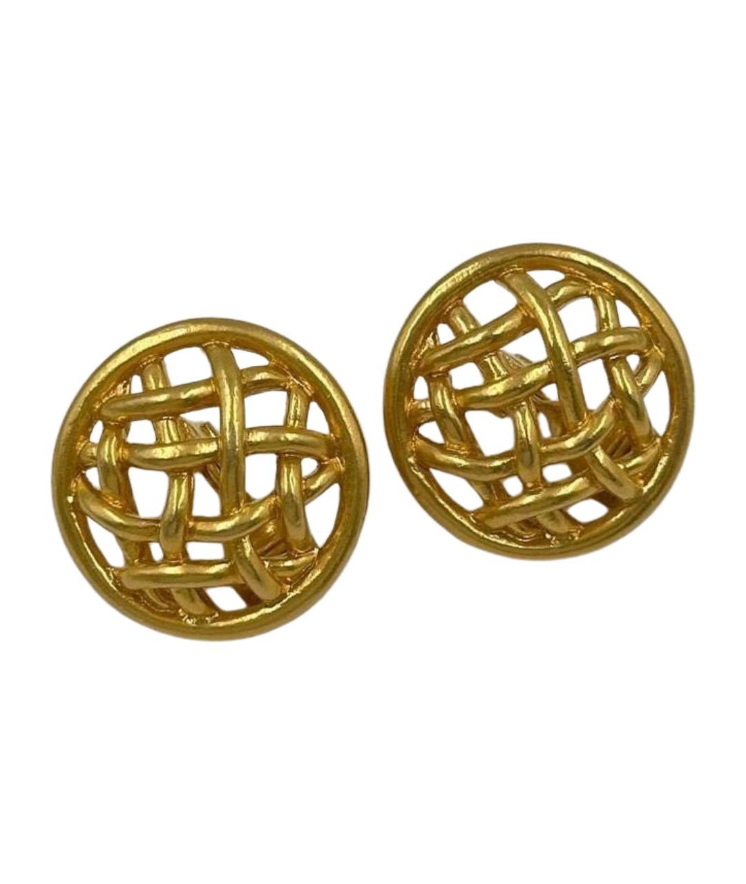 SONIA RYKIEL Золотые позолоченные клипсы, фото 1