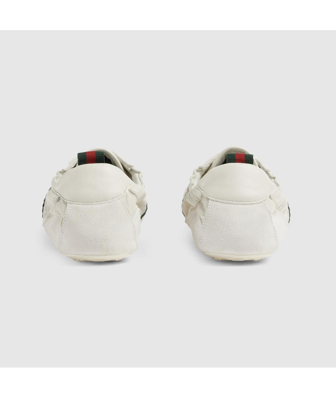 GUCCI Белые замшевые кроссовки, фото 6