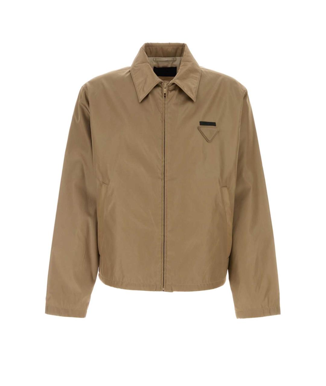 PRADA Бежевая полиамидовая куртка, фото 1