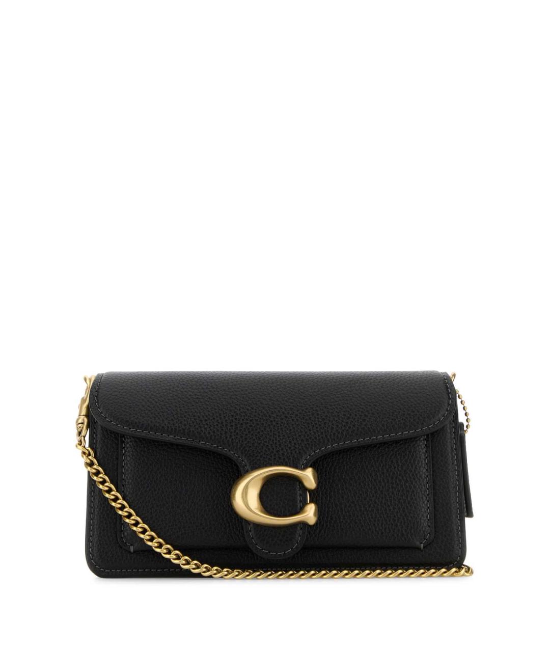 COACH Черная кожаная сумка через плечо, фото 1