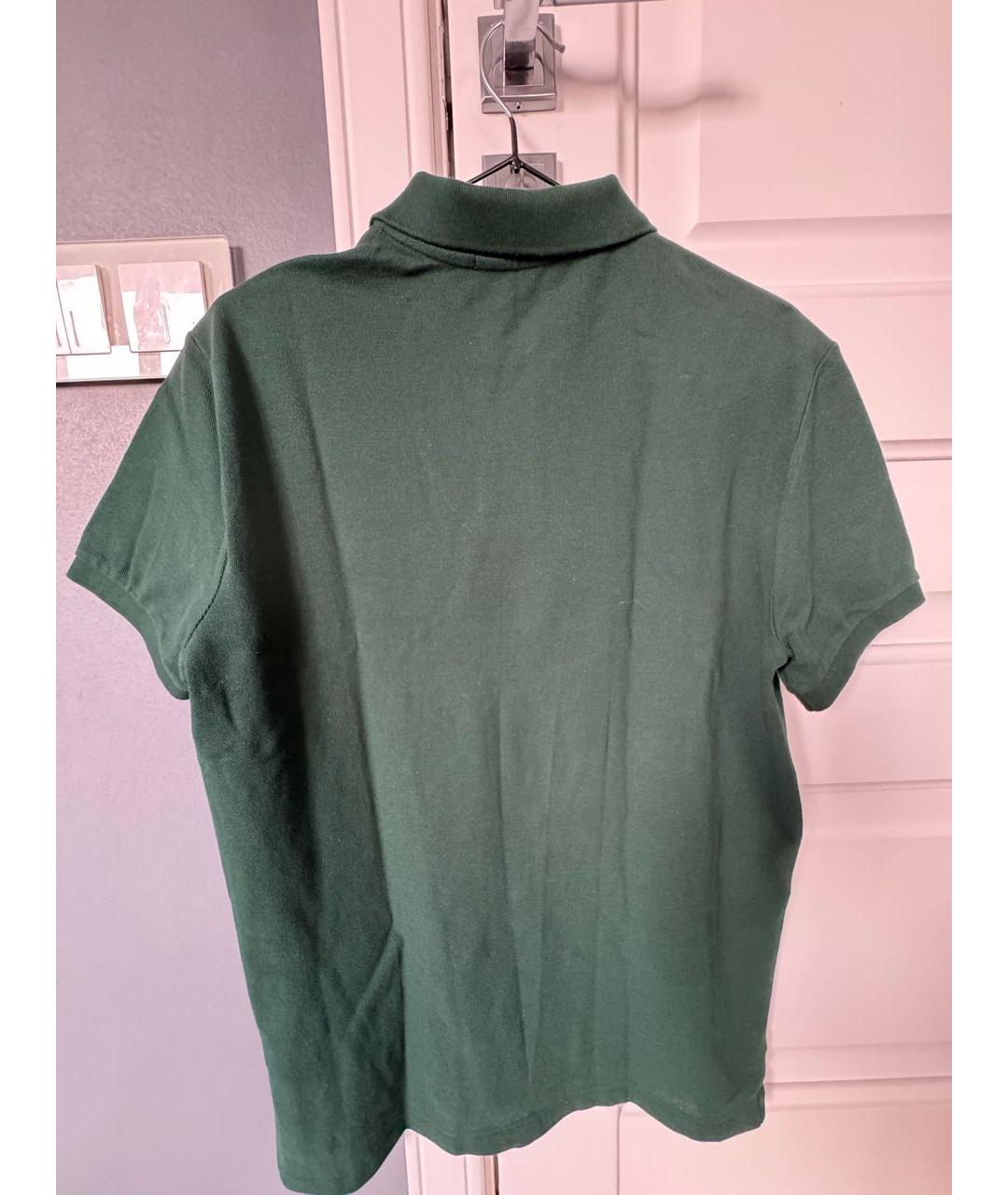 POLO RALPH LAUREN Салатовыое хлопковое поло с коротким рукавом, фото 2