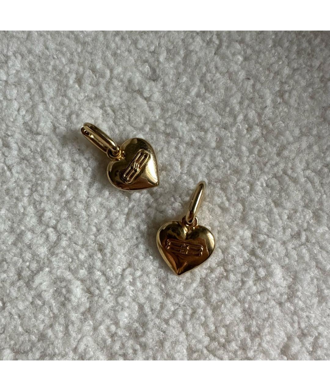 BALENCIAGA Золотые латунные серьги, фото 3