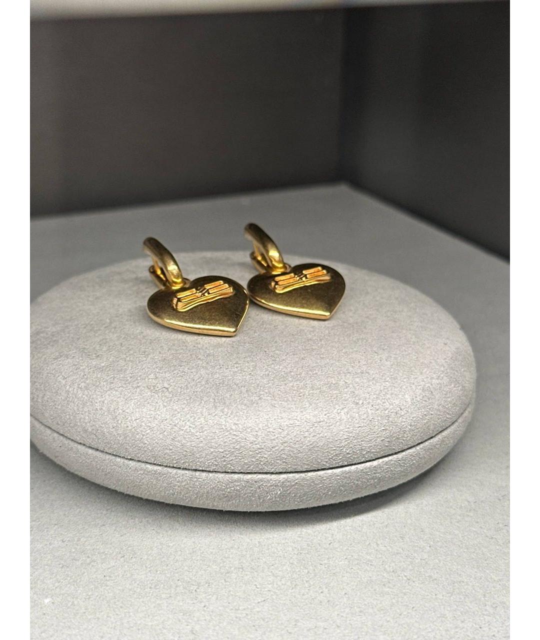 BALENCIAGA Золотые латунные серьги, фото 5