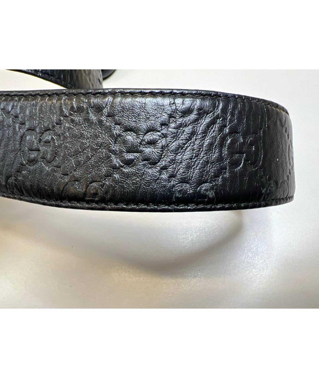 GUCCI Черный кожаный ремень, фото 7